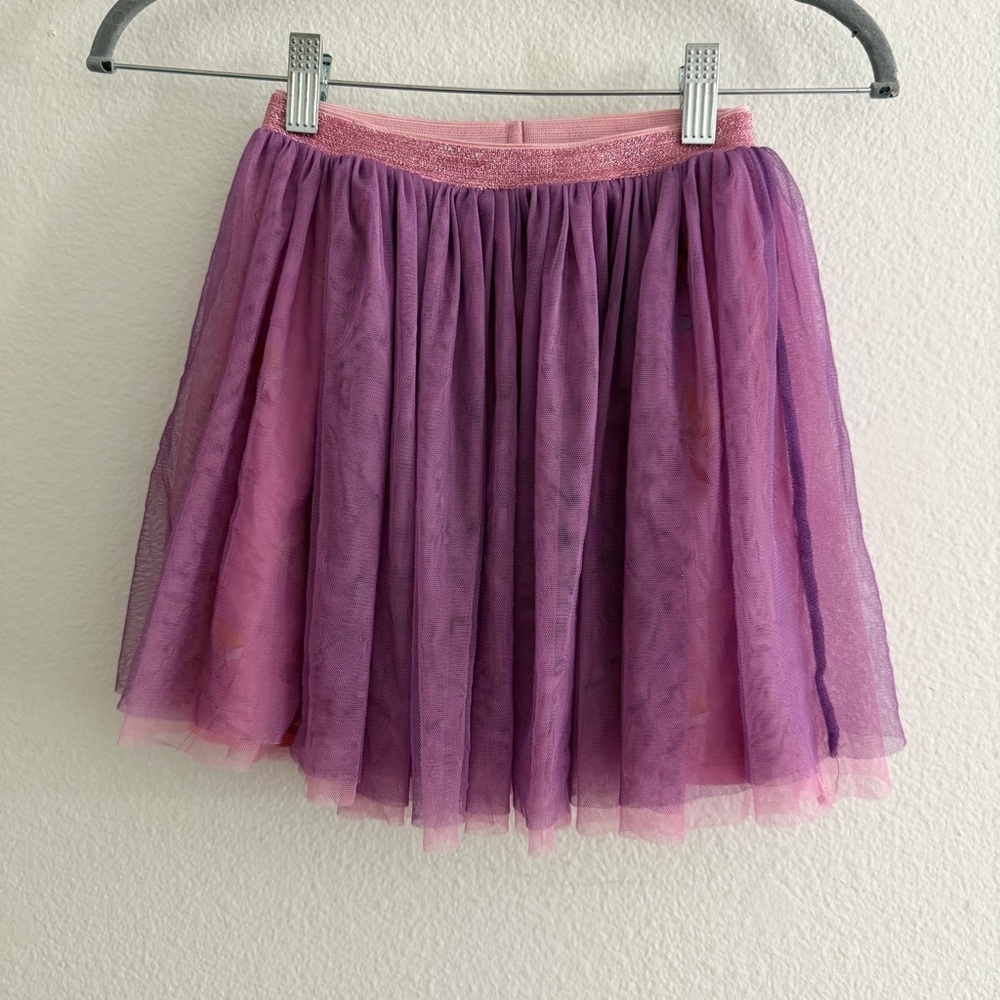 Disney Princess Youth Girls Pink and Purple Tulle Skirt Size 6